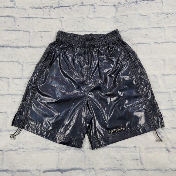 We11Done Shorts MENS SIZE S Black Metallic Lined Elastic Waist Streetwear